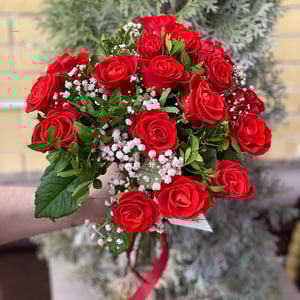 Букет «Героиня» из гипсофил