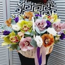 Орхидеи в корзине "Карнавал"