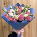 Букет «Весеннее вдохновение» из роз и эустом