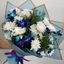 Букет «Первый снег» из хризантем