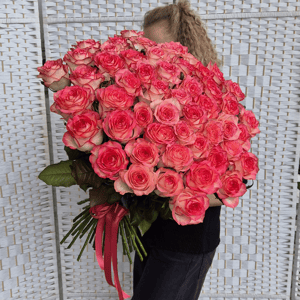 Букет «Роза Джумилия 60-70см 51шт»
