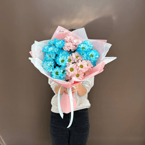 Букет из ромашек "Яркие мечты" из хризантем