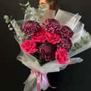 Букет хризантем с розами