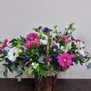 Корзина с цветами «Романтика» из эустом и альстромерий