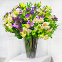 Summer Bouquet: Lisianthuses and Alstroemerias