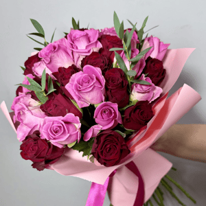 Букет «микс роз 25 штук»