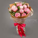 Букет «9 розовых пионов»