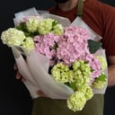 Букет «Сахарная вата» из гортензий