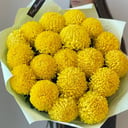 Букет лимонных хризантем