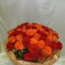 Букет из 55 роз в упаковке