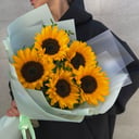 Букет «Солнечное настроение» из подсолнухов