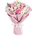 Букет "Нежное облако" Премиум из роз и эустом