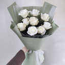 Букет из 9 белых роз