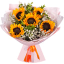 Букет «Солнечное Утро» из подсолнухов