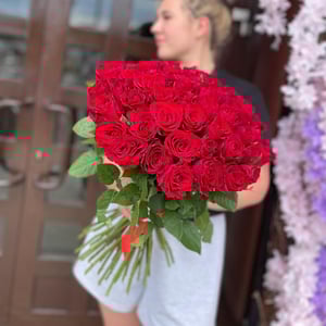 Букет из 51 красной розы