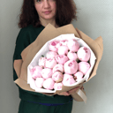 Букет из 21 пиона Сара Бернар