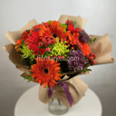 Букет «Восточный дракон» из гербер и гвоздик