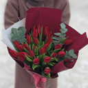 Букет «Бордо» из тюльпанов