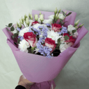 Букет «Милашка» из роз и эустом