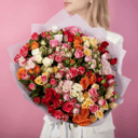 Букет «Палитра счастья» из роз