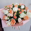 Букет «Пудровые облака» из роз