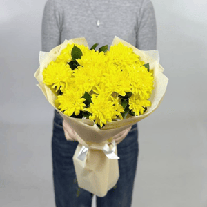 Букет «Баллада рассвета» из хризантем