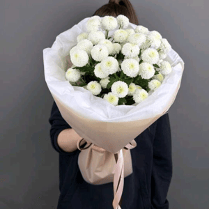 Монобукет из хризантем Ньютон