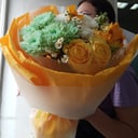 Букет «Утреннее солнце» из роз и хризантем