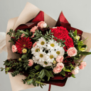 Букет под хорошее настроение из роз и альстромерий