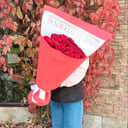 Букет «Алый закат» из роз