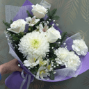 Букет «Лунная магия» из роз и альстромерий