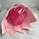 Букет 37 рубиновых роз