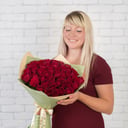 Букет 51 роза 50 см