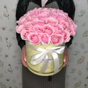 Композиция «коробка из 51 розовой розы»