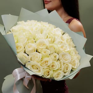 Букет «51 белая роза»