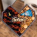 Ящик-сердце с ореховым наполнением