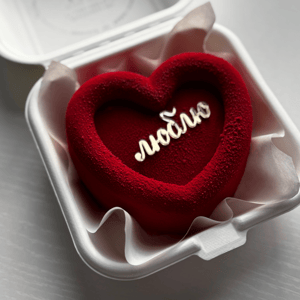 Муссовый бенто-торт сердце для мамы