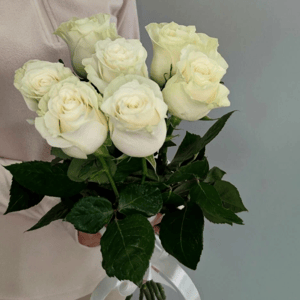 Букет 7 белых роз