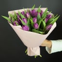 Букет «25 фиолетовых тюльпанов»