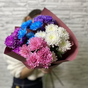 Букет «Матрица лета» из хризантем