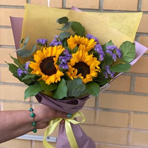 Букет «Интуиция» из подсолнухов