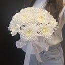 Шляпная коробка с цветами «Хризантемы в коробке»