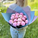15 Свежих пионов Сара Бернар в букете