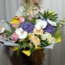 Букет «Лето» из роз и эустом