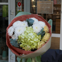 Букет Нежная палитра из роз и хризантем