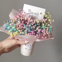 Композиция «Кофейный стаканчик c гипсофилой»