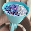 Букет «Гортензия с хризантемой»