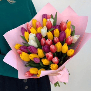 Букет из тюльпанов микс 51