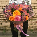 Букет «Прекрасный день» из роз и альстромерий