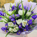 Букет белых тюльпанов